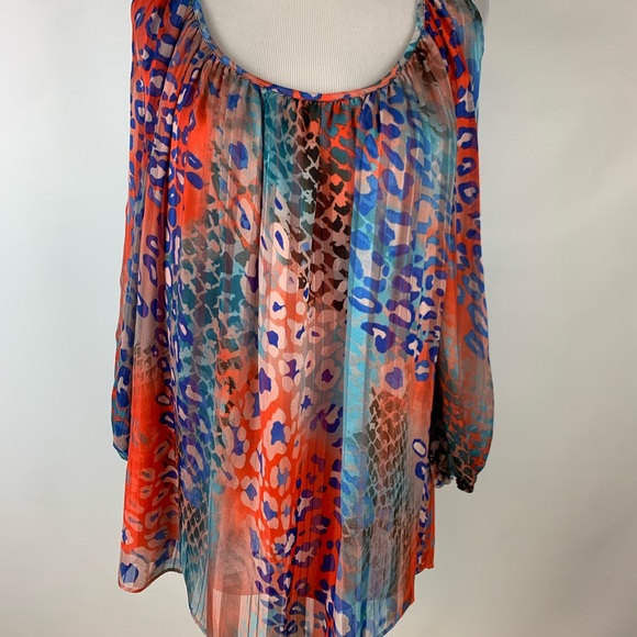 Beautiful printed top by Boston Proper Sz XS - Picture 1 of 7